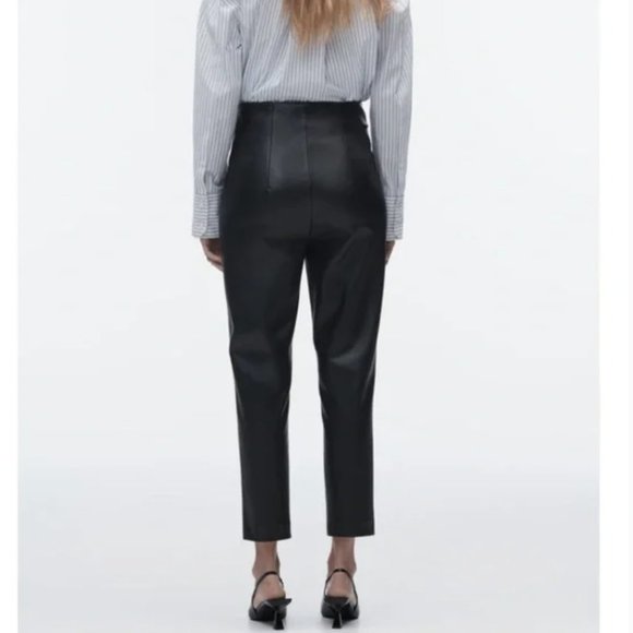 NWT Zara faux leather pants black - Picture 10 of 10